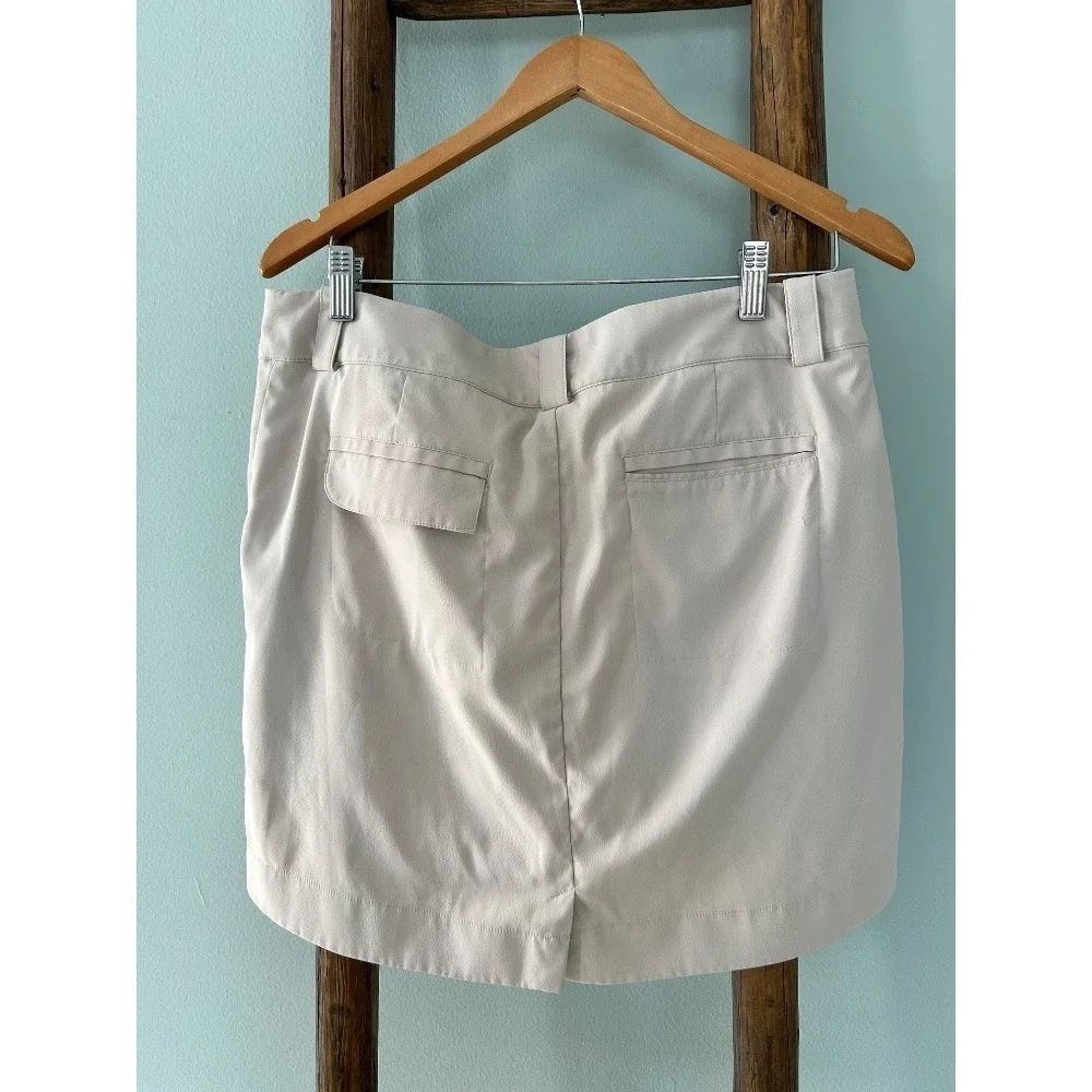 Nike Golf Tour Performance Dri-FIT Skort Athletic Skirt Beige Size 10 - Picture 2 of 3